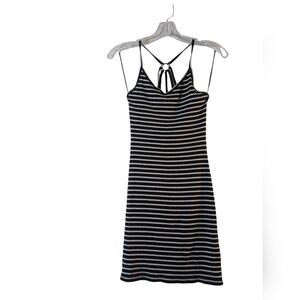 Aeropostale Strappy Black/White Ribbed Dress. Size S